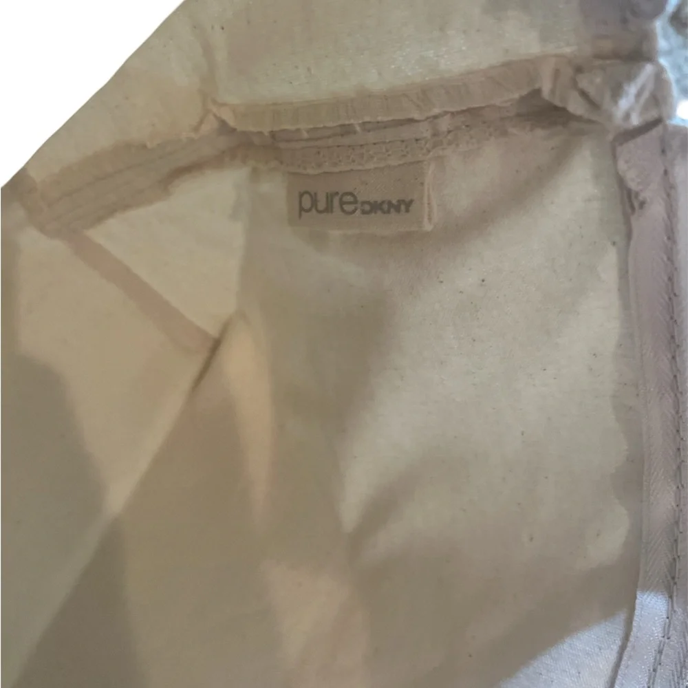 DKNY Pure Perfume Canvas Zip Top Cosmetic Bag NWT